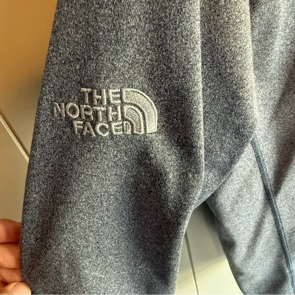 The North Face 1/4 Zip Fleece Pullover Mens Gray Logo Sweatshirt Size Large
